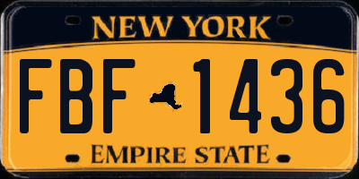 NY license plate FBF1436