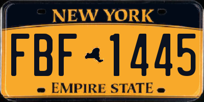 NY license plate FBF1445