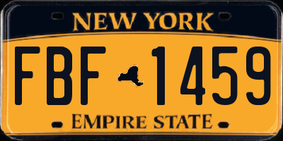 NY license plate FBF1459