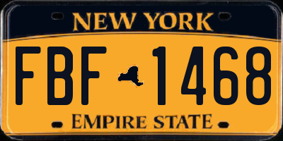 NY license plate FBF1468