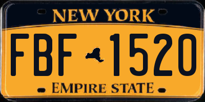 NY license plate FBF1520