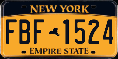 NY license plate FBF1524
