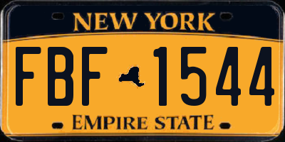 NY license plate FBF1544