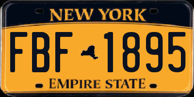 NY license plate FBF1895