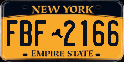 NY license plate FBF2166