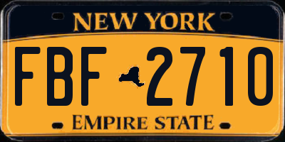 NY license plate FBF2710