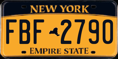 NY license plate FBF2790