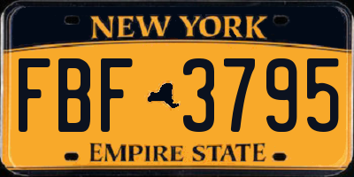 NY license plate FBF3795