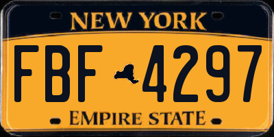 NY license plate FBF4297