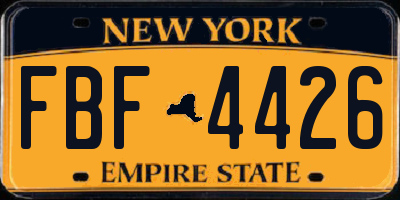NY license plate FBF4426
