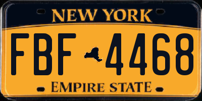 NY license plate FBF4468