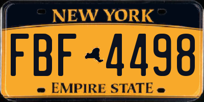 NY license plate FBF4498