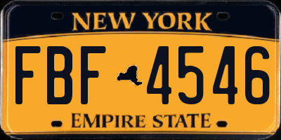 NY license plate FBF4546