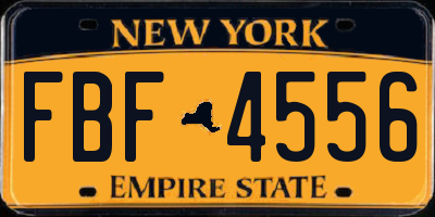 NY license plate FBF4556