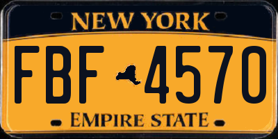 NY license plate FBF4570