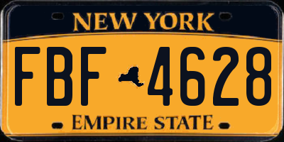 NY license plate FBF4628