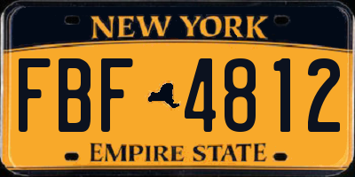 NY license plate FBF4812
