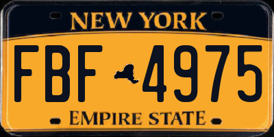 NY license plate FBF4975