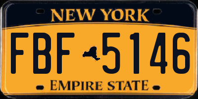 NY license plate FBF5146