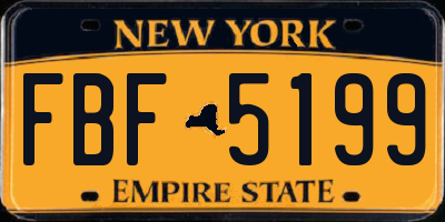 NY license plate FBF5199