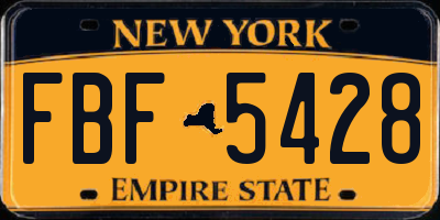 NY license plate FBF5428