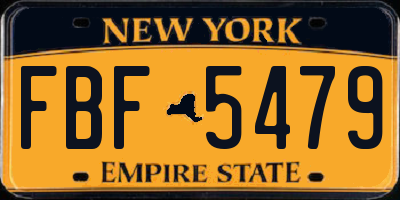 NY license plate FBF5479