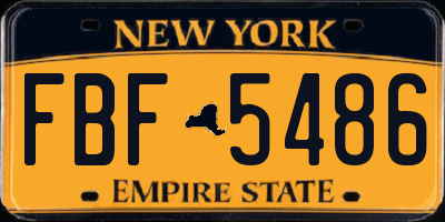 NY license plate FBF5486