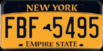NY license plate FBF5495