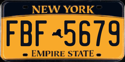 NY license plate FBF5679