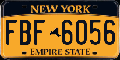NY license plate FBF6056