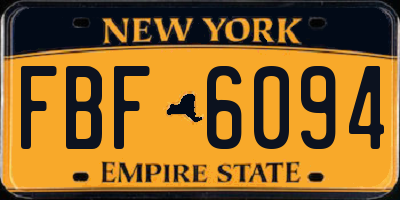 NY license plate FBF6094
