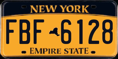 NY license plate FBF6128