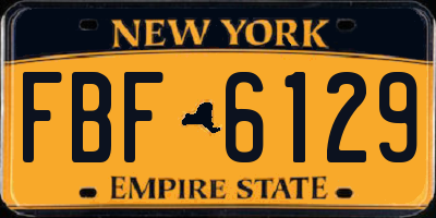 NY license plate FBF6129
