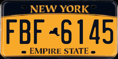 NY license plate FBF6145