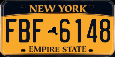 NY license plate FBF6148