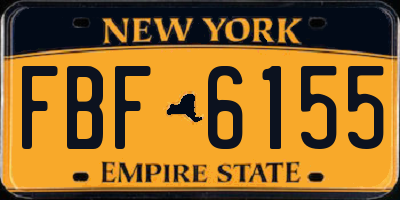 NY license plate FBF6155