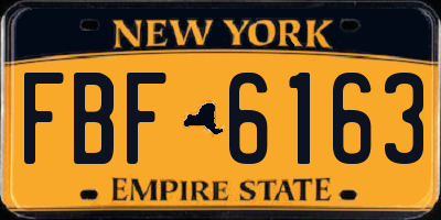 NY license plate FBF6163