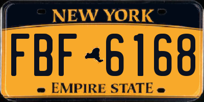NY license plate FBF6168