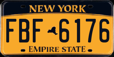 NY license plate FBF6176