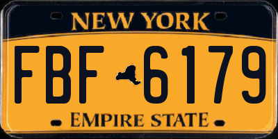 NY license plate FBF6179