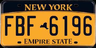 NY license plate FBF6196