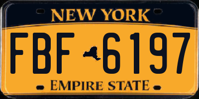 NY license plate FBF6197