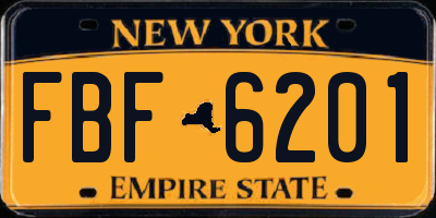 NY license plate FBF6201