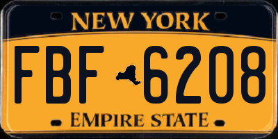 NY license plate FBF6208