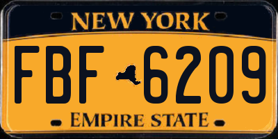 NY license plate FBF6209