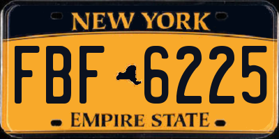 NY license plate FBF6225