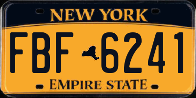 NY license plate FBF6241
