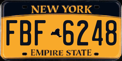 NY license plate FBF6248