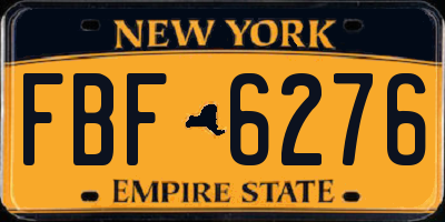 NY license plate FBF6276