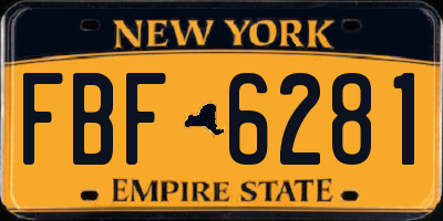 NY license plate FBF6281